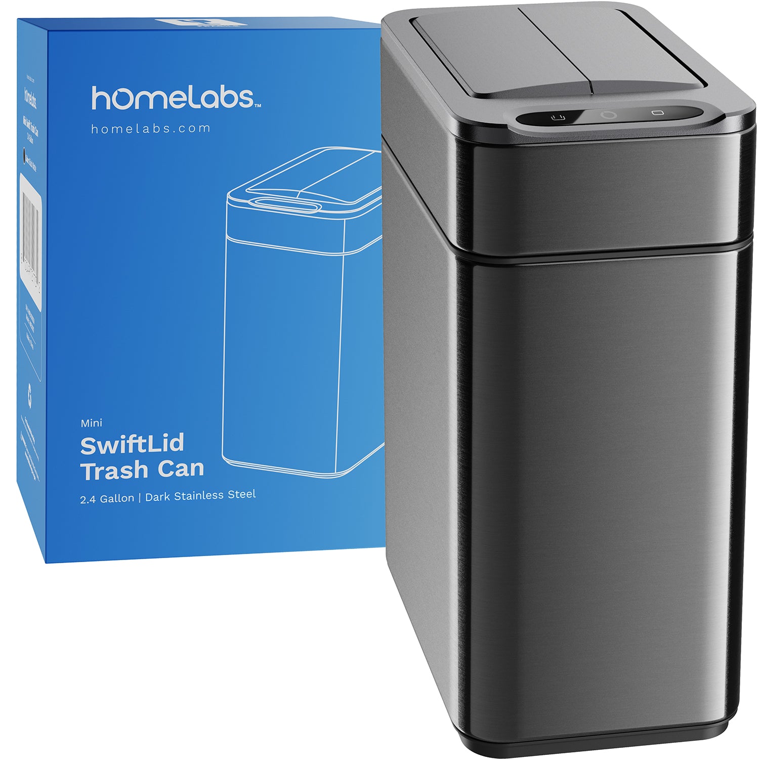 2.4 Gallon - Sensor Trash Can - Dark Stainless Steel