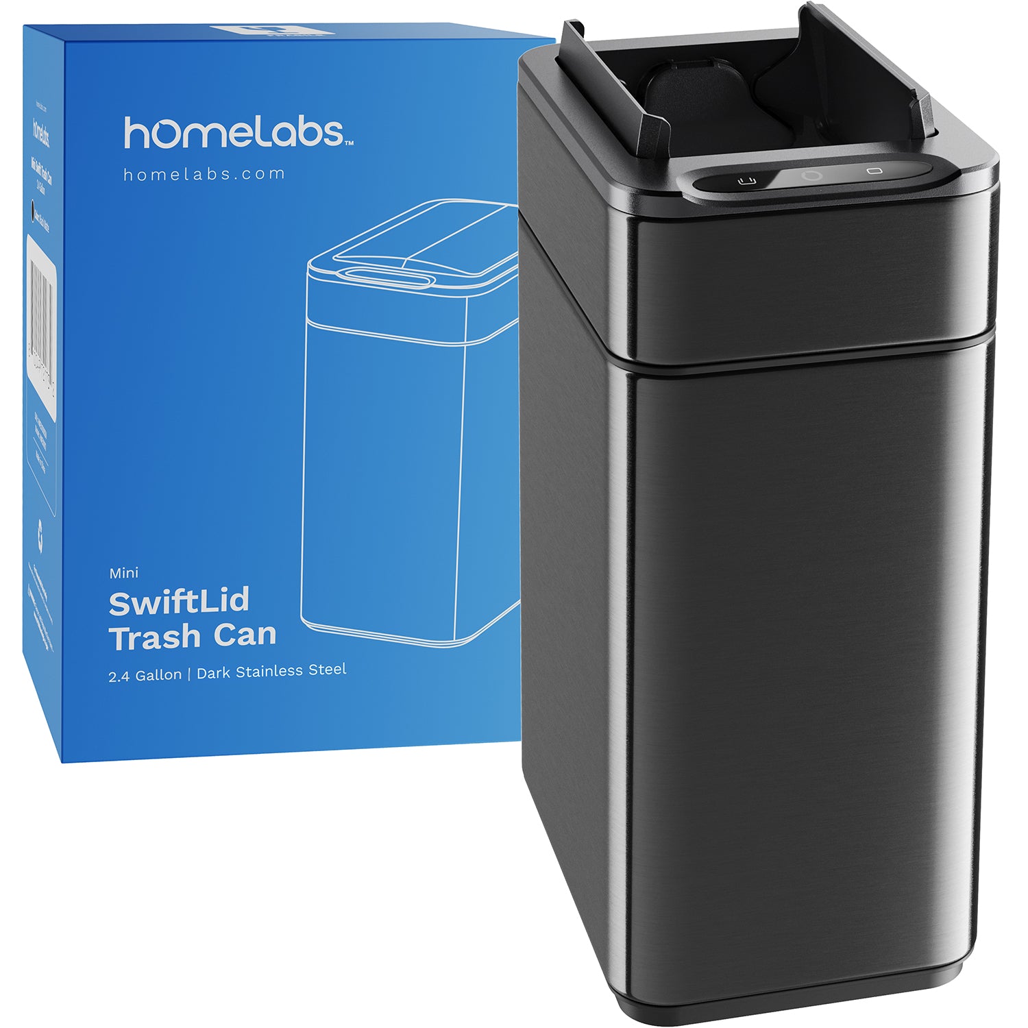 2.4 Gallon - Sensor Trash Can - Dark Stainless Steel