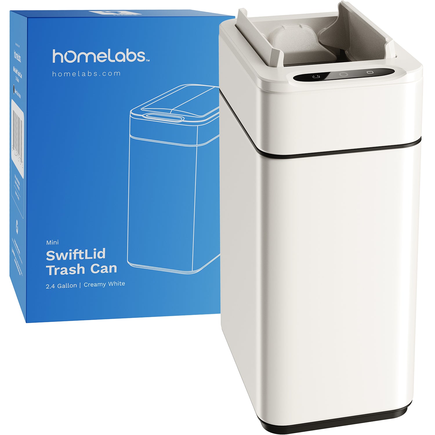 2.4 Gallon - Sensor Trash Can - Creamy White