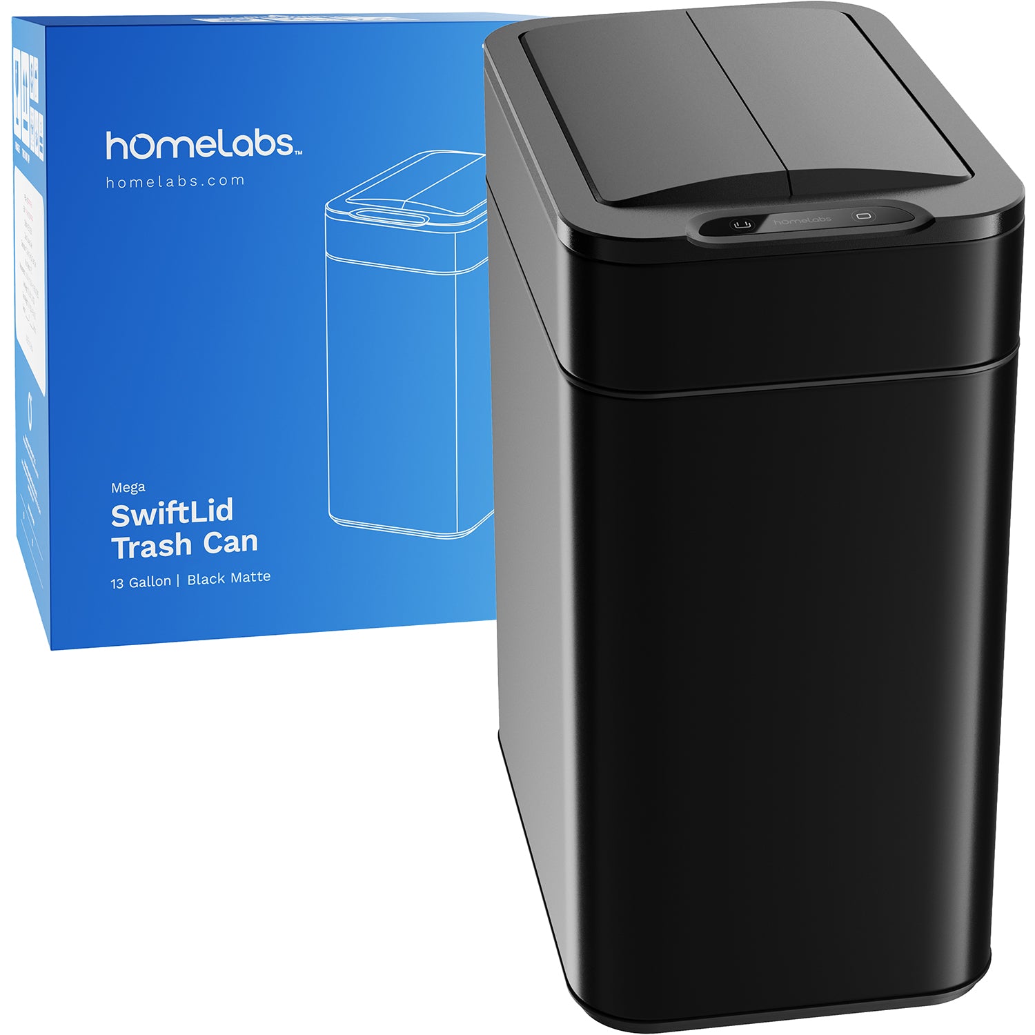 13 Gallon - Sensor Trash Can - Matte Black