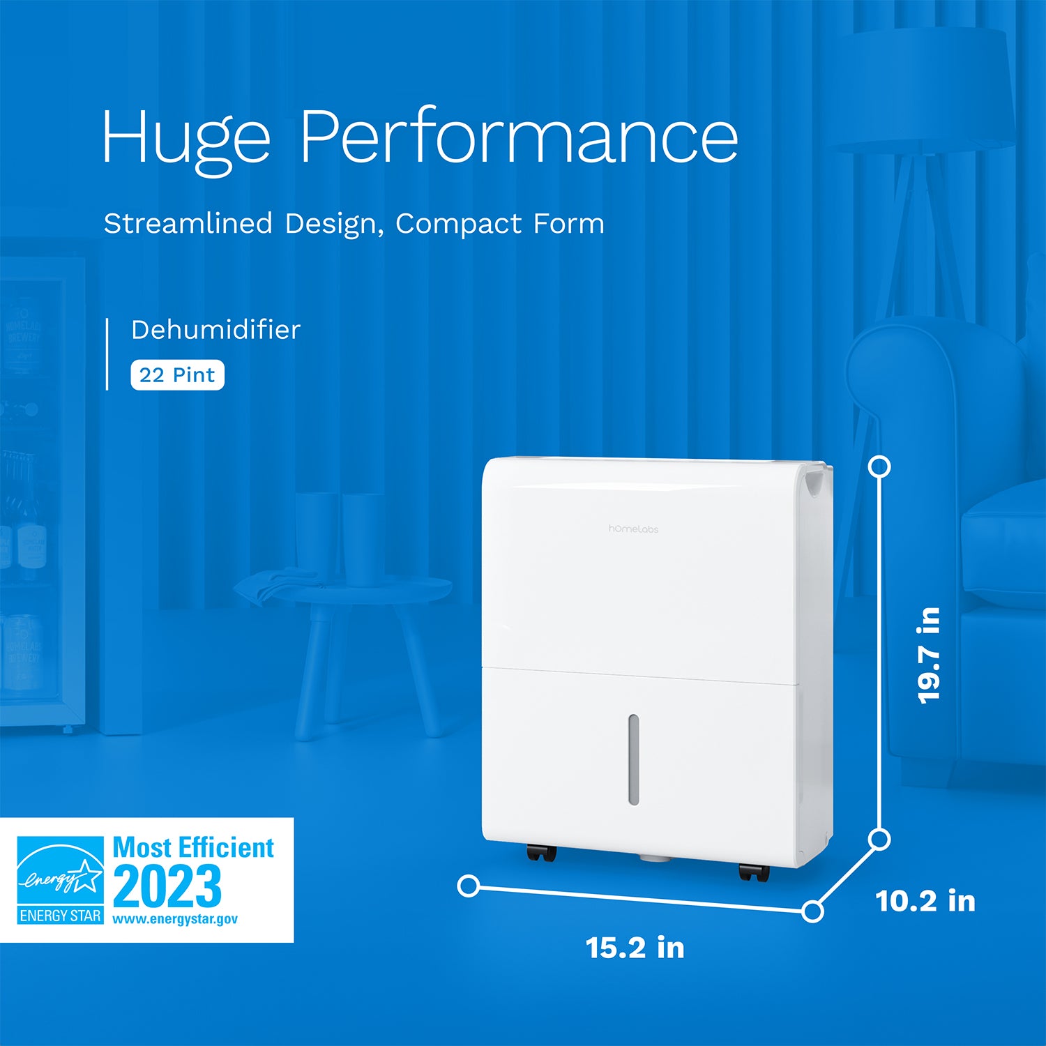 1,500 Sq. Ft Energy Star WiFi-Enabled Dehumidifier