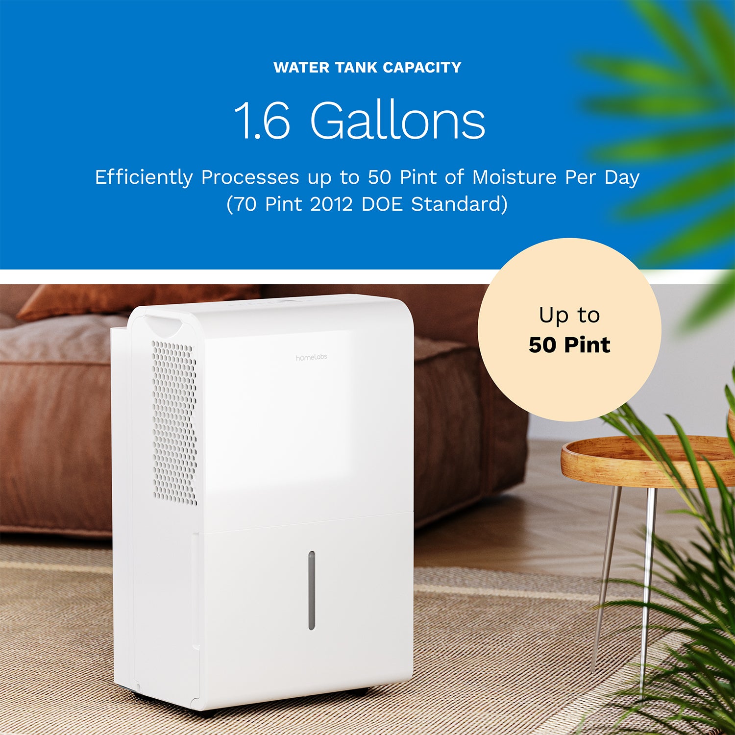 4500 Sq. Ft. Energy Star WiFi-Enabled Dehumidifier with Pump